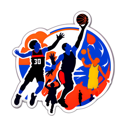 Design minimaliste d'un joueur de basketball tirant au panier