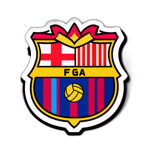 Stilig fotballklistremerke med La Liga-tema