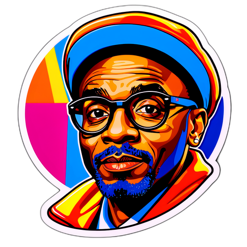 Sticker în stil pop-art cu Spike Lee