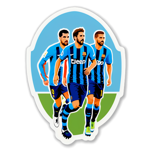 Aufkleber mit emblematischen Spielern der La Liga