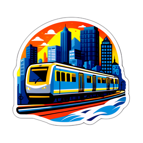 Moderne Metro Togsrejse i Lively By