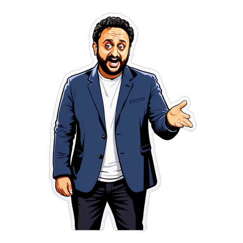 Cyril Hanouna avec une expression humoristique