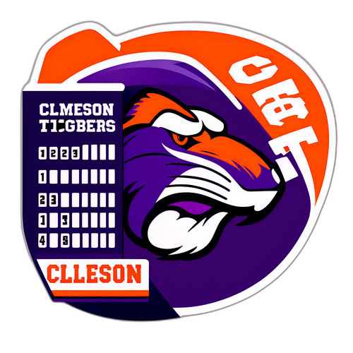 Clemson Tigers Football Schedule Sticker