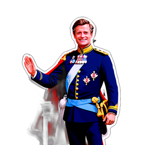 Kong Frederik Hilser Befolkningen fra Slotstrappen