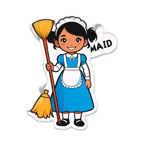 Дизайн наклейки с главной героиней из серии "Maid 2025"