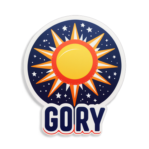 Ongelooflijk! Ontdek de Verbazingwekkende Betekenis Achter het 'Glory'-Sticker met Sterren en Zon!