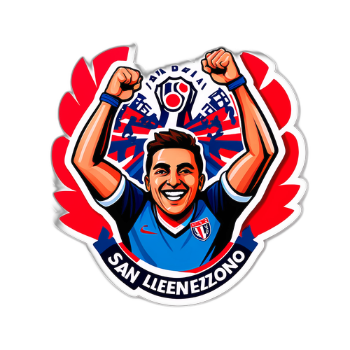 Ilustración de los fans de Sportivo San Lorenzo apoyando a su equipo en un partido decisivo