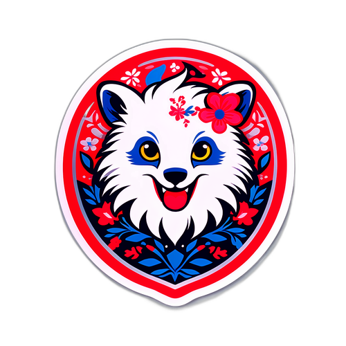 Sticker ya Lille FC pamoja na Kichaka na Mawakala wa Maua