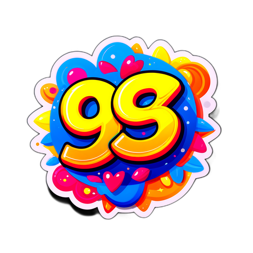 Adesivo Colorido com Números da Sorte