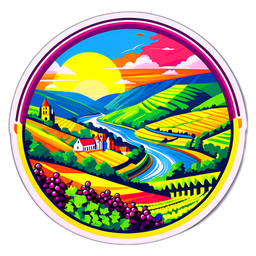 Fargerik landskapseamblem av Trier