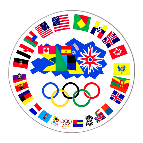 Autocolant cu logo-ul Jocurilor Olimpice de Iarnă 2026