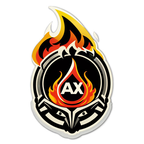 Ajax Logo Sticker in Vuur