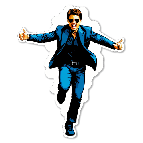 Tom Cruise in Action: Ang Sticker na Magbibigay sa Iyo ng Adrenaline Rush Mula sa Kanyang Mga Iconic Movies!