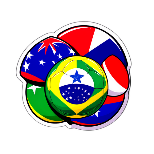 Stiker Bola Sepak Rivalitas Brasil dan Chili
