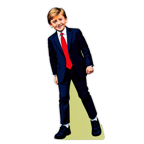 Autocollant humoristique de Barron Trump