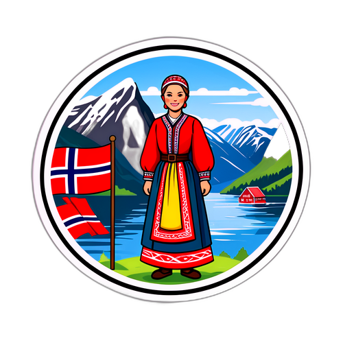 Sticker som reflekterar Norges kultur
