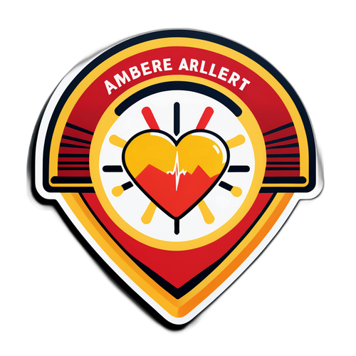 Amber Alert Heartbeat Sticker