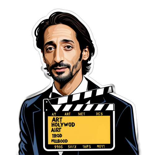 Künstlerisches Porträt von Adrien Brody mit Klappe