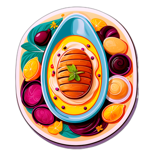 Sticker cu foie gras gourmet