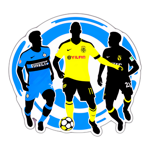 Thiết kế pastel với bóng dáng cầu thủ Borussia Dortmund và Inter Milan