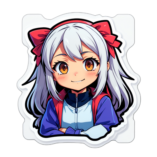 アニメスタイルのステッカー – 桜神あんのフレンドリーキャラクター