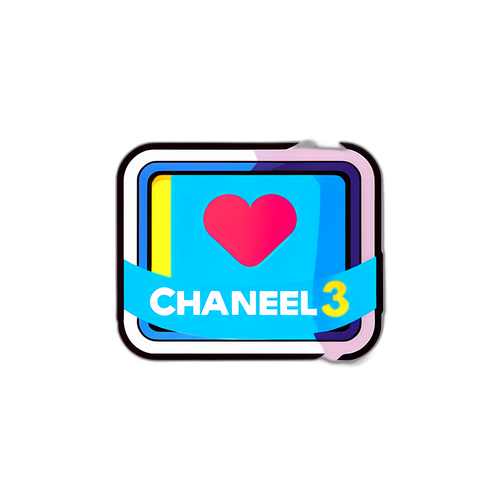 สติกเกอร์โลโก้ Channel 3