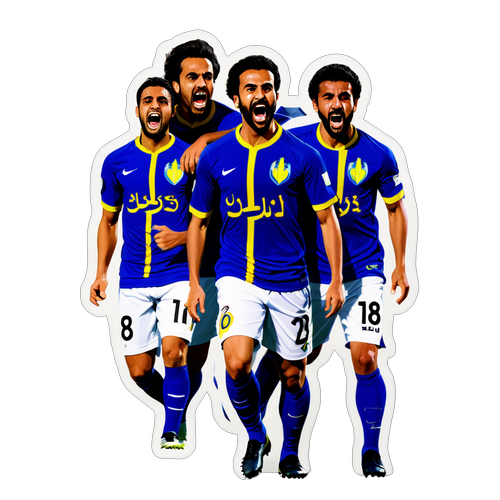 สติกเกอร์การแข่งขันฟุตบอลระหว่าง Al Fateh และ Al-Nassr