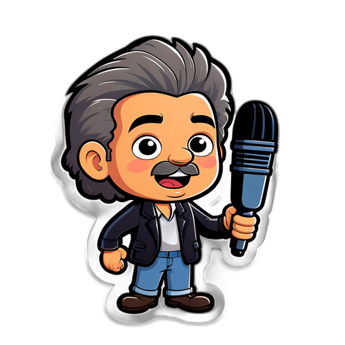 Cartoon-sticker van Jean Michel Aphatie