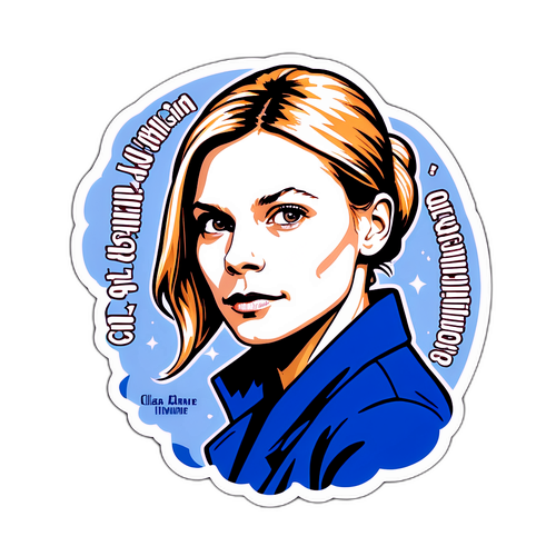 Dramatisk klistremerke med Claire Danes