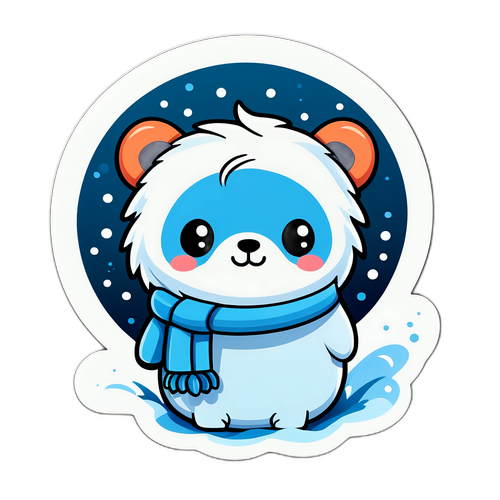 추운 파도에 나타난 귀여운 동물