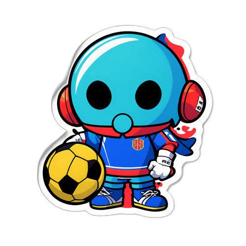 変形キャラクターとサイン入りボールのデザイン