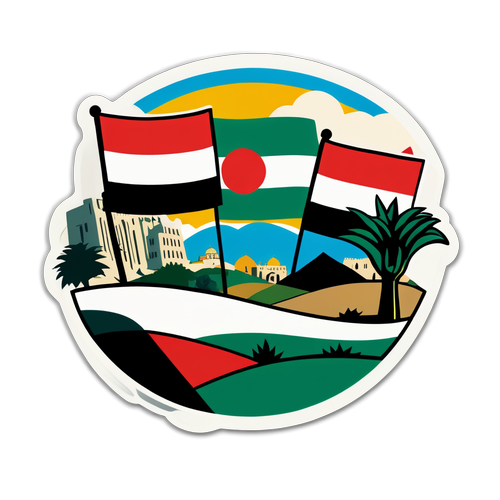 ¡Increíble! Este Sticker de Palestina Captura la Esencia de la Unidad y el Orgullo Cultural