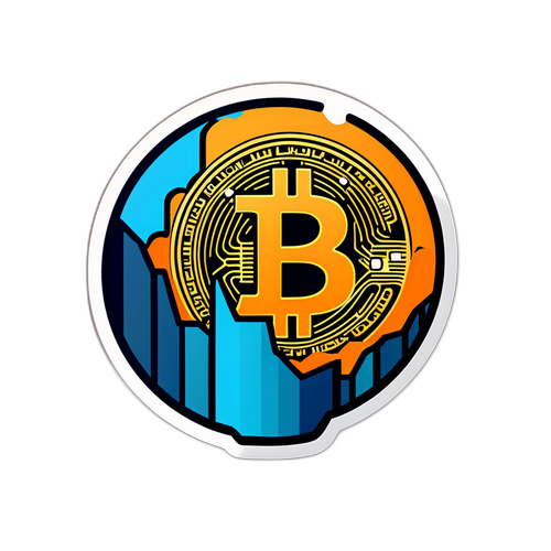 मिनिमलिस्ट बिटकॉइन स्टिकर