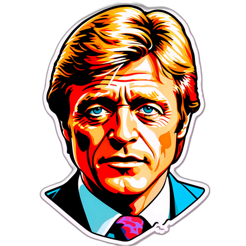 Robert Redford portréja retro stílusban