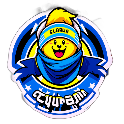 Un sticker que muestra el entusiasmo de un fan