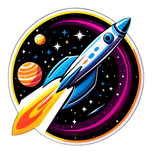 Etichetta Futuristica Cometa 3i Atlas