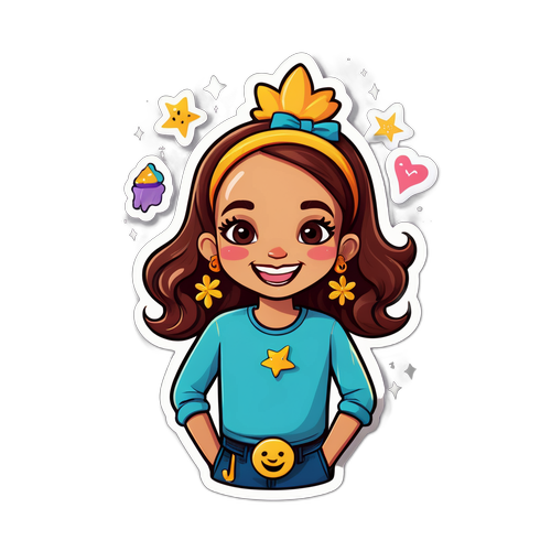 מדבקה whimsical עם דנה מודן