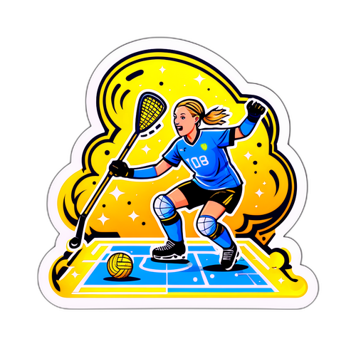 Mari Rantanen kultamaali salibandyssä