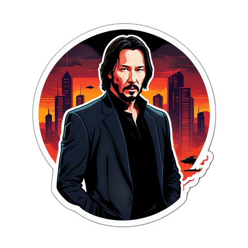 Handla om Keanu Reeves i en mörk, futuristisk stad