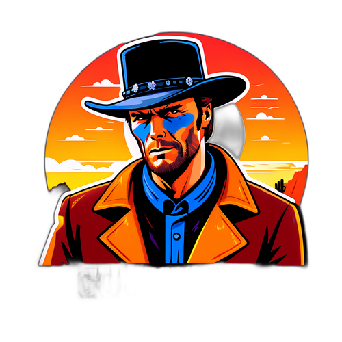 Ikoniczne naklejki Clint Eastwood