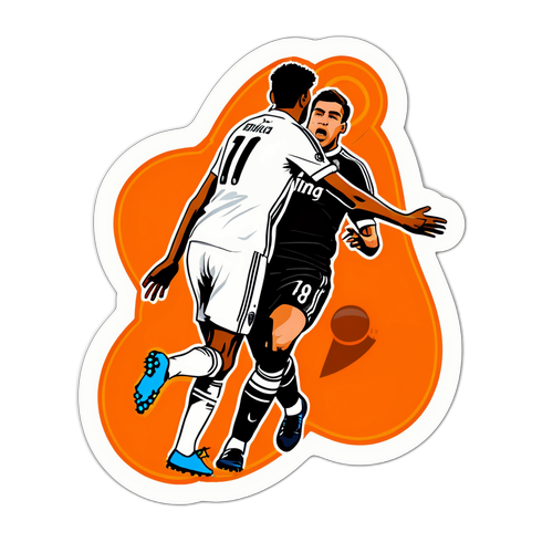 레알 마드리드와 발렌시아의 경기 순간 스티커