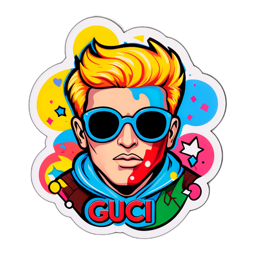 Autocollant Gucci inspiré par l'art pop