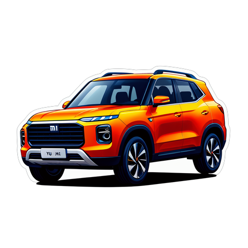小米首款SUV YU7贴纸设计