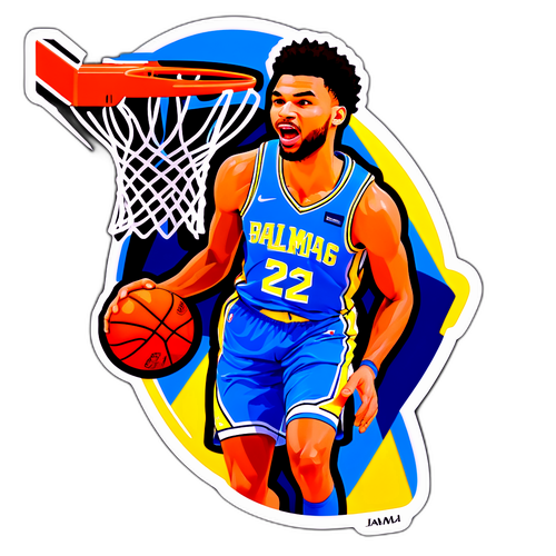 Dynamic Sticker of Jamal Murray Making a Game-Winning Shot