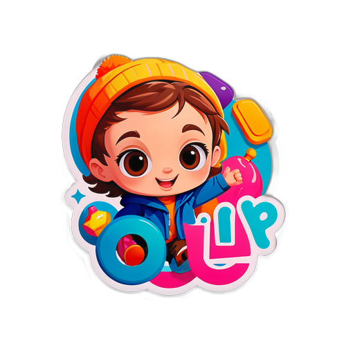 Ollie's Playful Logo Sticker
