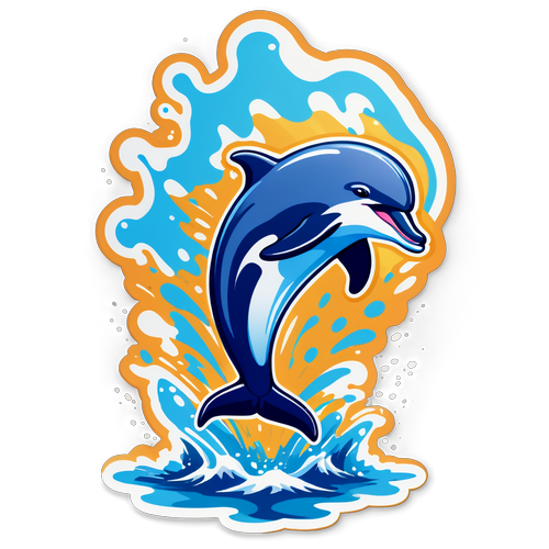 Get Ready to Dive into Joy! This Playful Dolphin Sticker Will Make Waves!