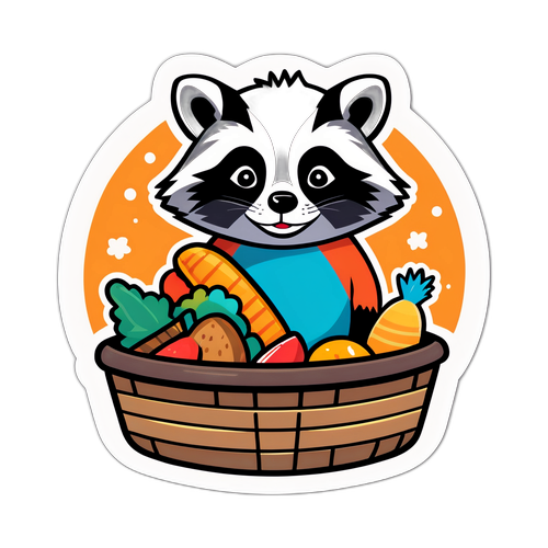 Charmig visserl ibland raccoon med mat