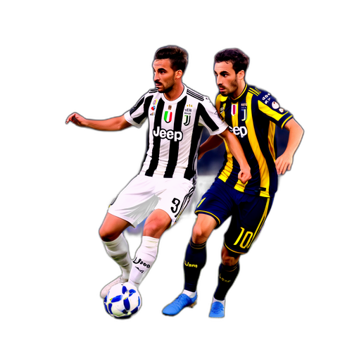 Interpretasi Artistik Maskot Juventus F.C. Bersama Pemain Parma