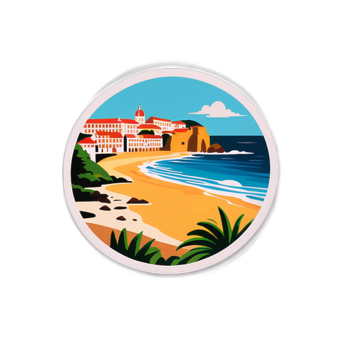 Peisaj portughez cu plaje și arhitectură istorică