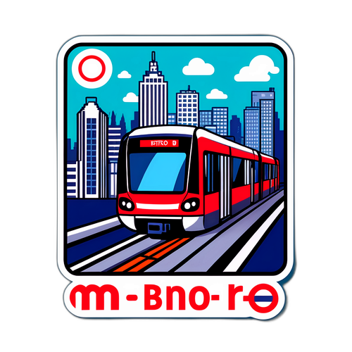 Design nálepky metra linky B